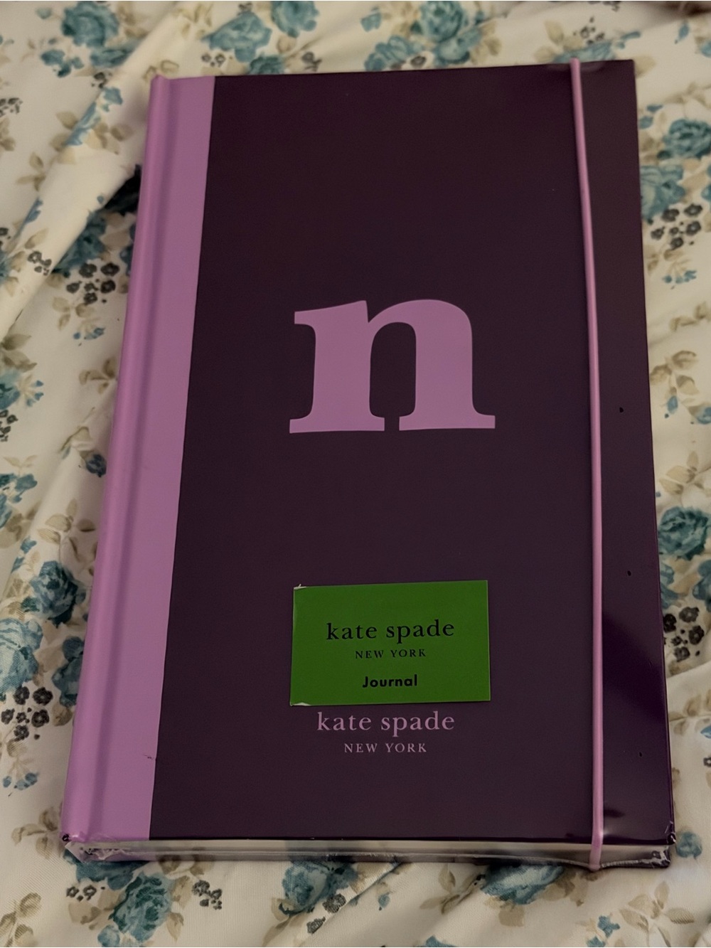 💜📒💜 KATE SPADE INITIAL “N”  Bookcloth Hardcover Journal 💜📒💜 NWT 💜📒💜